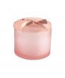 Pamela cotton ball pink storer with pink long ribbon - BY-RI-2-PK