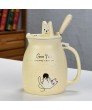 3D Cute Cat Ceramic Coffee Mugs + Phone Holder - TIG-MUG-01-YW