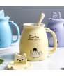 3D Cute Cat Ceramic Coffee Mugs + Phone Holder - TIG-MUG-01-YW
