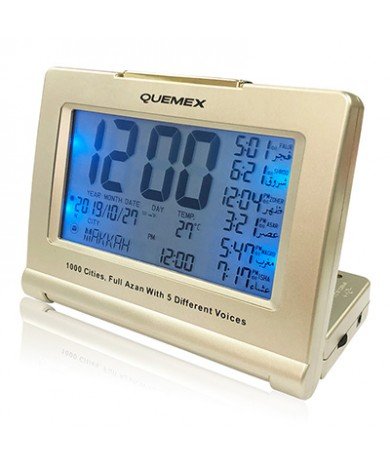 Auto Islamic Azan Clock With Qibla Direction 1000 Cities - TAC-485-CH