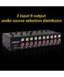 2-In 8-Out Selector Audio Switch Distributor - RCA interface