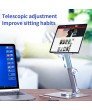 Telescopic rotary tablet stand and phone holder - TIG-MS-03T-GY