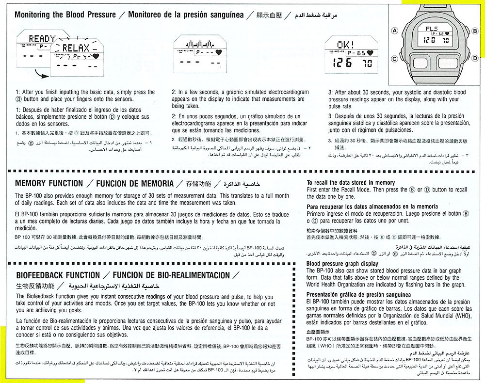 WRIST LINK BLOOD PRESSURE MONITOR - BP-100 series WRIST LINK BLOOD PRESSURE MONITOR - BP-100 series