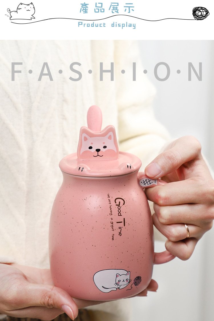 3D Cute Cat Ceramic Coffee Mugs