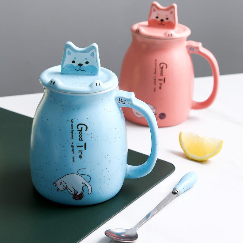 3D Cute Cat Ceramic Coffee Mugs