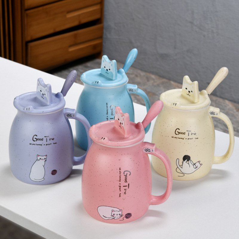 3D Cute Cat Ceramic Coffee Mugs