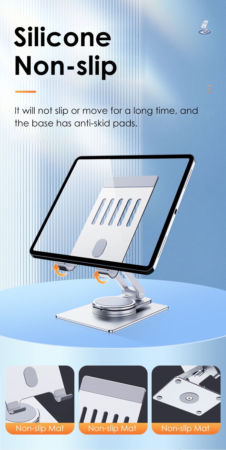 Foldable 360 Rotation Alloy Phone and Tablet Stand