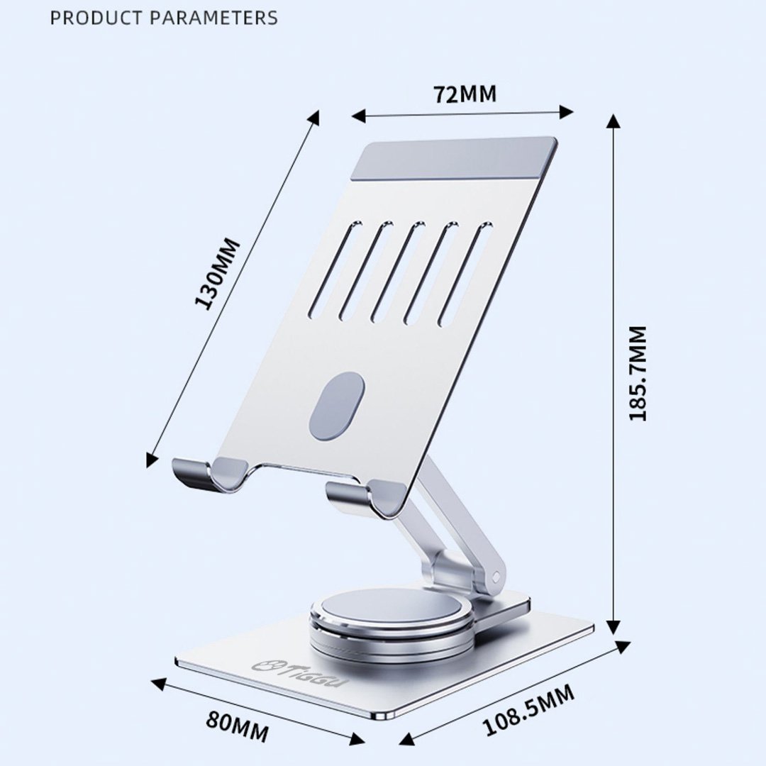 Foldable 360 Rotation Alloy Phone and Tablet Stand