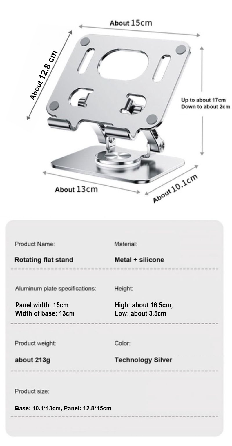 Foldable 360 Rotation Alloy Phone and Tablet Stand